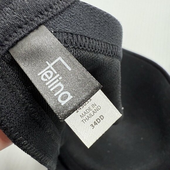 Felina Marvelous Black T-Shirt Bra Side Smoothing Underwire 34DD Seamless - Picture 8 of 8